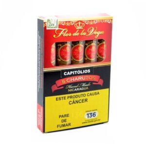 Caixa de Charuto Flor De La Vega Capitolios Piramide 5 Unidade